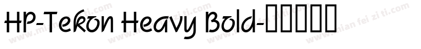 HP-Tekon Heavy Bold字体转换
